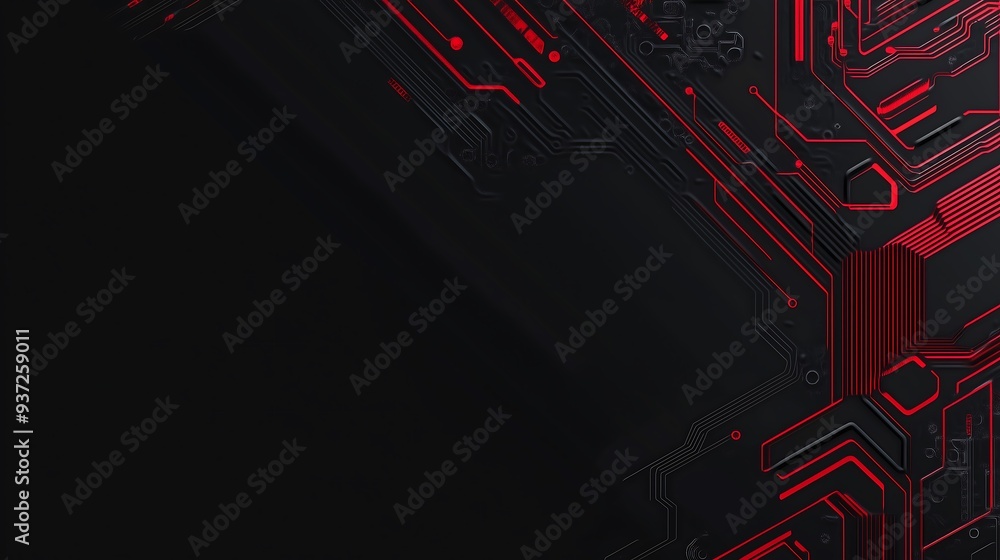 Poster abstract background with glowing red lines