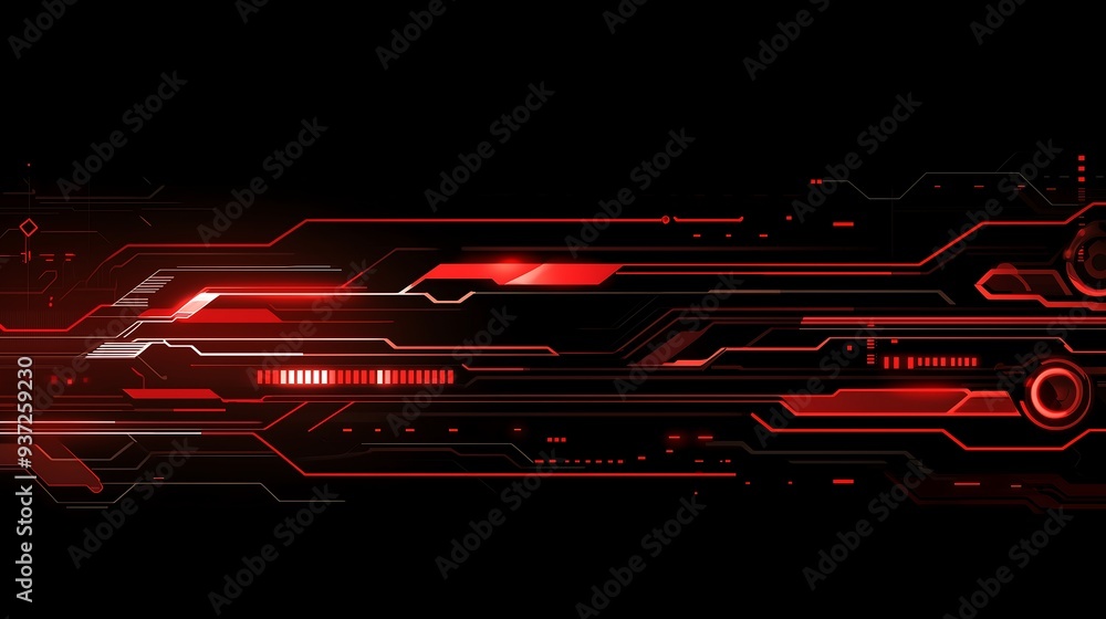 Poster abstract background with glowing red lines