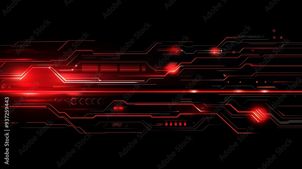 Poster abstract background with glowing red lines