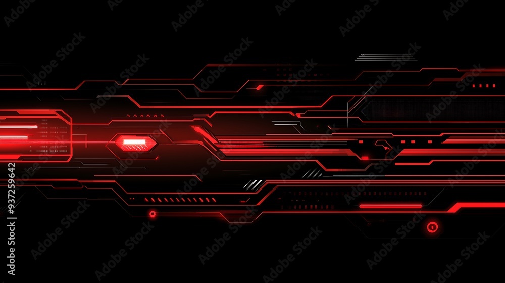 Poster abstract background with glowing red lines