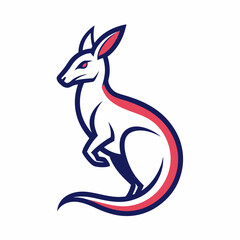 Animal Kangaroo logo icon design silhouette vector illustration.