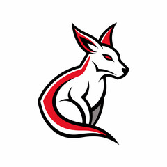 Animal Kangaroo logo icon design silhouette vector illustration.