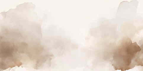 Abstract horizontal watercolor background. Hand drawn vector texture. Brush stroked painting pastel color watercolour