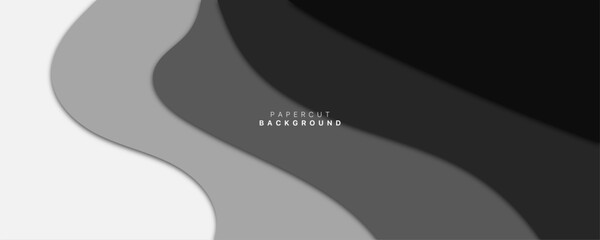 Papercut black white background. Suitable for graphic design materials.