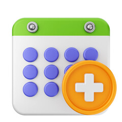 Obraz premium 3d calendar icon