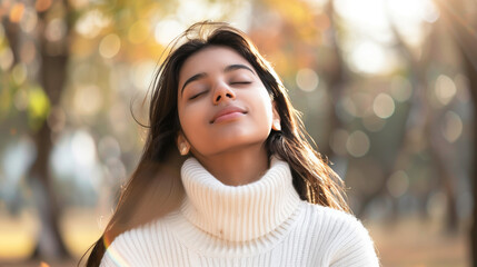 "Grace and Radiance: A Young Indian Woman Standing Poised Outside, Embracing the Vibrant Outdoors"
"Serenity in the Sunlight: A Beautiful Indian Woman Exudes Elegance While Standing Outside"