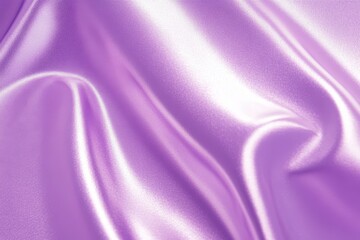 Obraz premium A smooth and shiny lavender satin fabric with gentle folds and reflections.