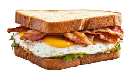 Bacon and Egg Sandwich Isolated