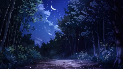 Forest_anime_landscapes_night