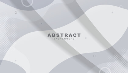 Abstract white and grey background with dynamic waves