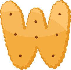 Biscuit Letter Alphabet Vector Element