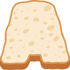 Bread Letter Alphabet Vector Element