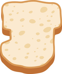 Bread Letter Alphabet Vector Element