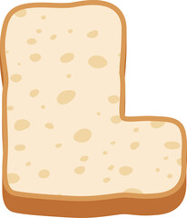 Bread Letter Alphabet Vector Element