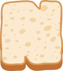 Bread Letter Alphabet Vector Element