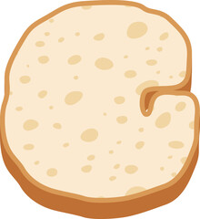 Bread Letter Alphabet Vector Element