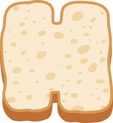 Bread Letter Alphabet Vector Element