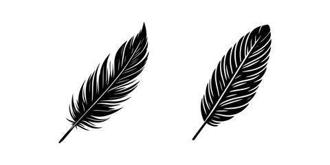 Feather icon set vector illustration.