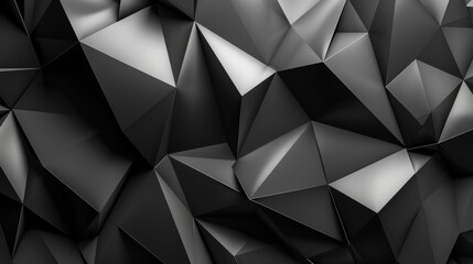 Fototapeta premium abstract black polygonal surface with sharp, faceted geometric shapes, creating a modern and sleek design.