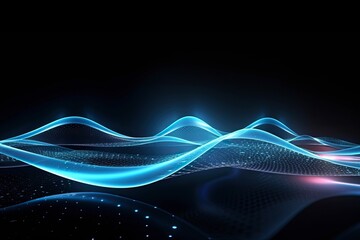 Scientific Visualization, Light Waves, Three-Dimensional Technology Concept Background