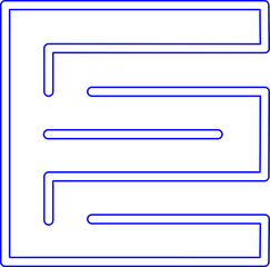 Obraz premium Maze Labyrinth Letter Alphabet Vector Eleemnt