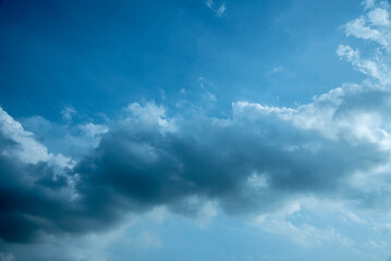Summer blue sky cloud gradient light white background. Beauty clear cloudy in sunshine calm bright winter air bacground. Gloomy vivid cyan landscape in environment day horizon skyline view spring wind