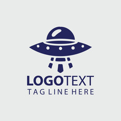 Alien UFO Vector Logo