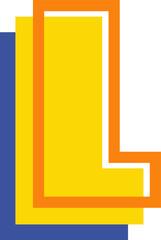 Pacman Game Style Letter Alphabet Vector Element