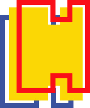 Pacman Game Style Letter Alphabet Vector Element