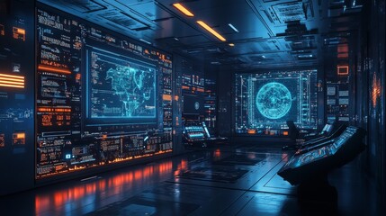 Futuristic Control Room.