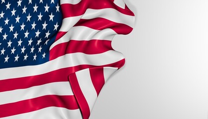 Obraz premium United States of America flag background 3d image