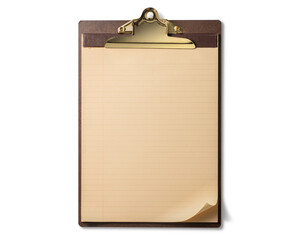 クリップボードに挟まれたメモパッド