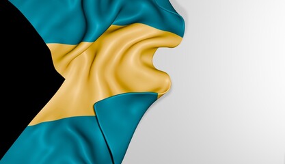 Bahamas flag background 3d image