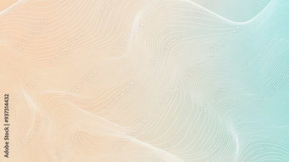 Aufkleber luxury background design with intricate white line patterns on a pastel color backdrop