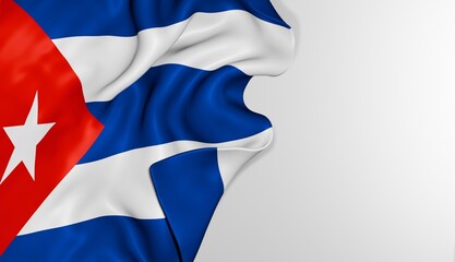 Cuba flag background 3d image
