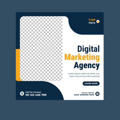 Obraz premium Digital marketing agency and business social media post template