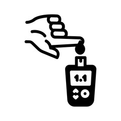 Vector solid black icon for Blood sugar level