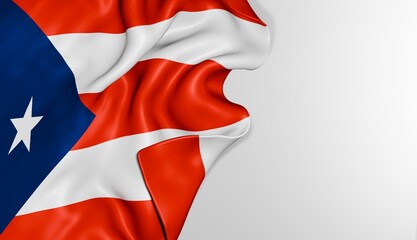 Puerto rico flag background 3d image