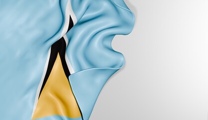 Saint Lucia flag background 3d image