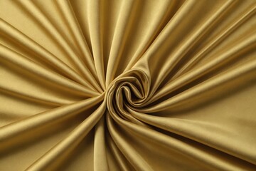 Smooth elegant golden silk or satin luxury cloth texture can use as wedding background