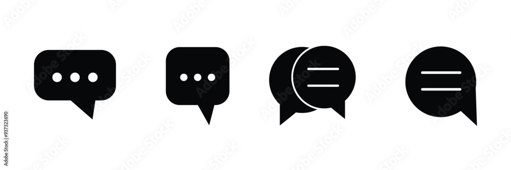 Poster message bubble icon sign. comment icon, speech bubble symbol. chatting and talking bubble icon symbo