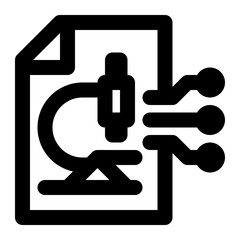 biology, microscope, research, analysis, data science, application outline icon
