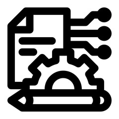 civil engineering, architecture, engineering, data science, application, machine learning outline icon