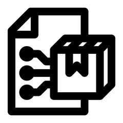 inventory management, inventory, supply chain, stock, data science, application outline icon