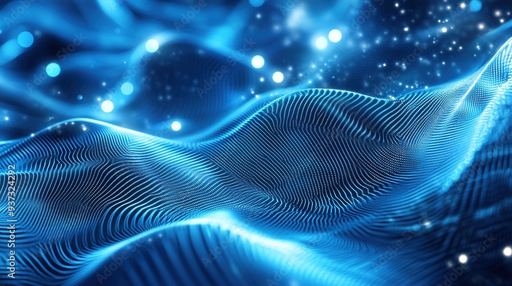 Poster modern abstract background with wavy lines for a digital future technology concept