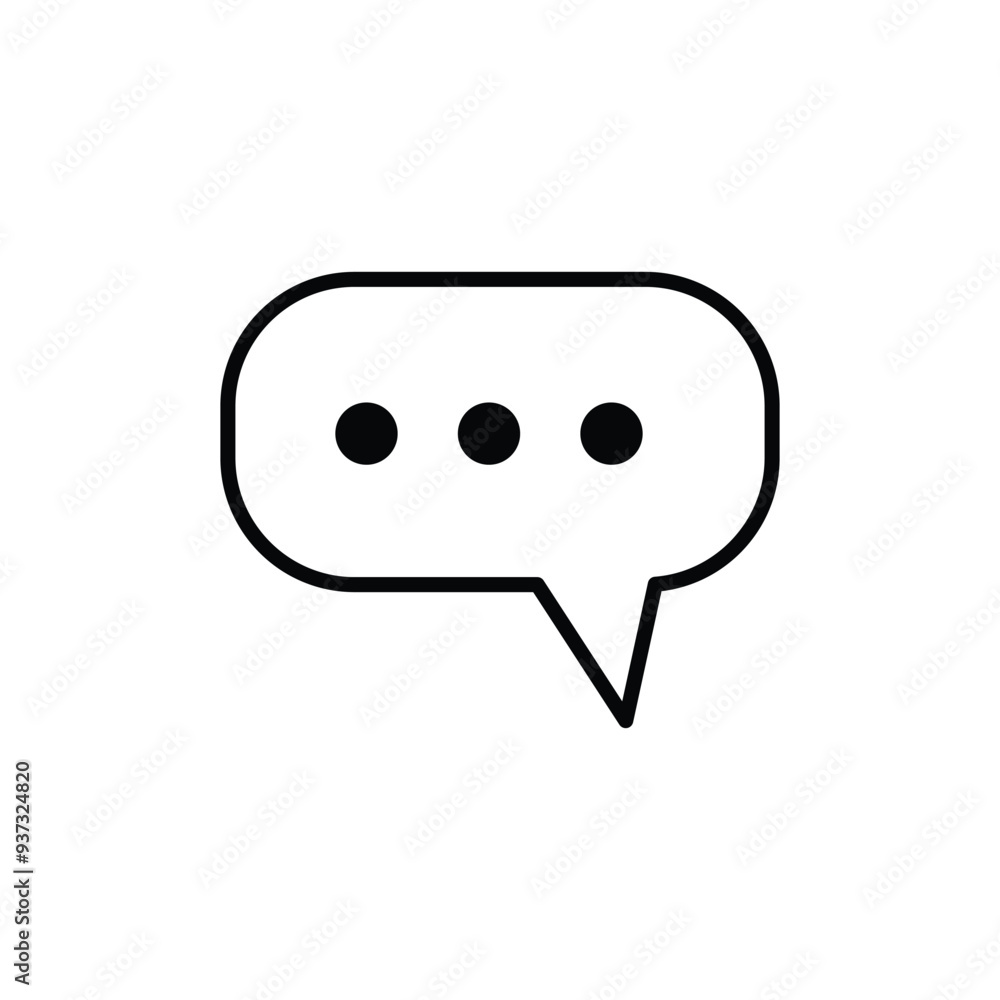 Poster chat rectangular speech bubble icon sign vector. speech bubble, message icon for web and mobile app.