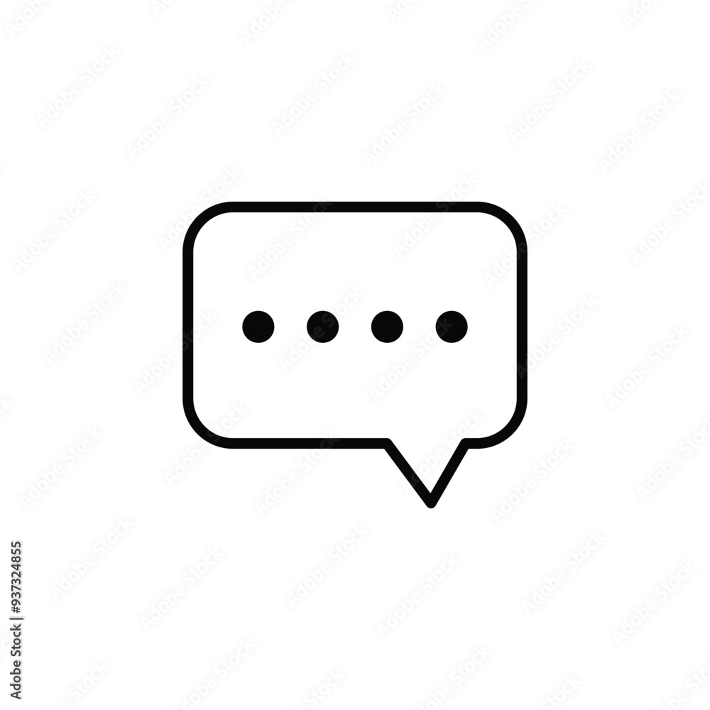 Poster chat rectangular speech bubble icon sign vector. speech bubble, message icon for web and mobile app.