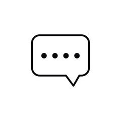 chat rectangular speech bubble icon sign vector. Speech Bubble, message icon for web and mobile app.
