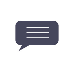 chat rectangular speech bubble icon sign vector. Speech Bubble, message icon for web and mobile app.
