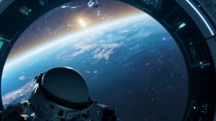 space station in space. generative ai